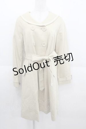 画像: F i.n.t / セーラーカラートレンチコート  ベージュ I-25-09-11-014-CA-CO-HD-ZI