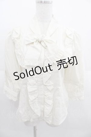 画像: ALICE and the PIRATES / Rubanタイブラウス  生成り I-25-09-11-002-PA-BL-HD-ZI