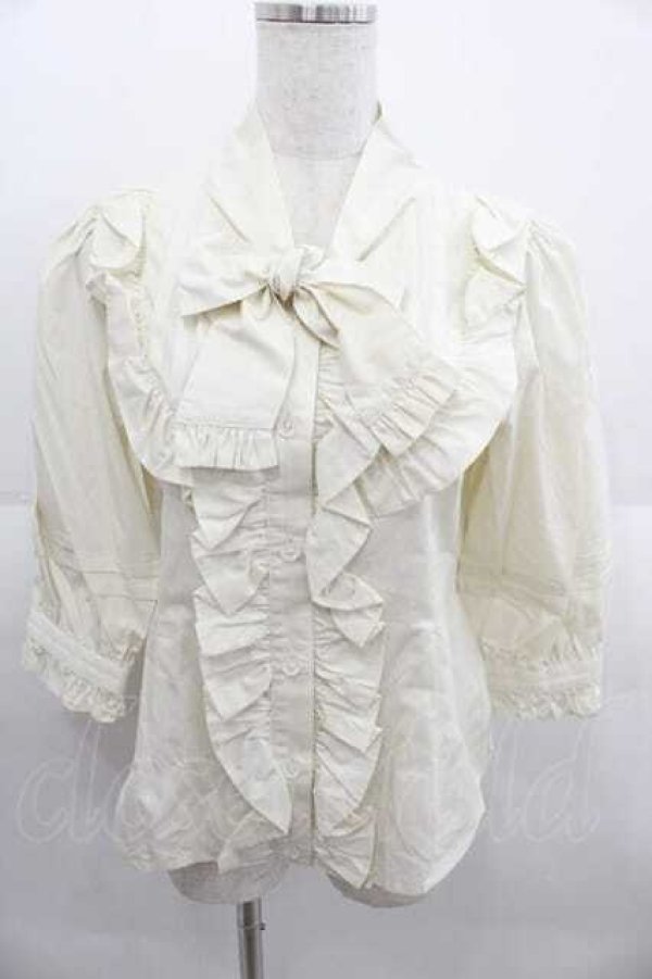 画像1: ALICE and the PIRATES / Rubanタイブラウス  生成り I-25-09-11-002-PA-BL-HD-ZI (1)