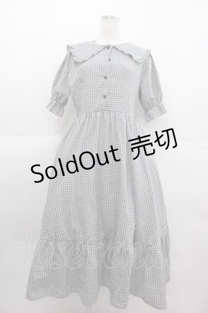 画像: m petit by misako / ギンガムチェックワンピース L 黒Ｘ白 I-25-09-11-033-LO-OP-HD-ZI