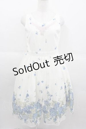 画像: axes femme / あじさい柄ワンピース  アイボリー I-25-09-11-037-AX-OP-HD-ZI