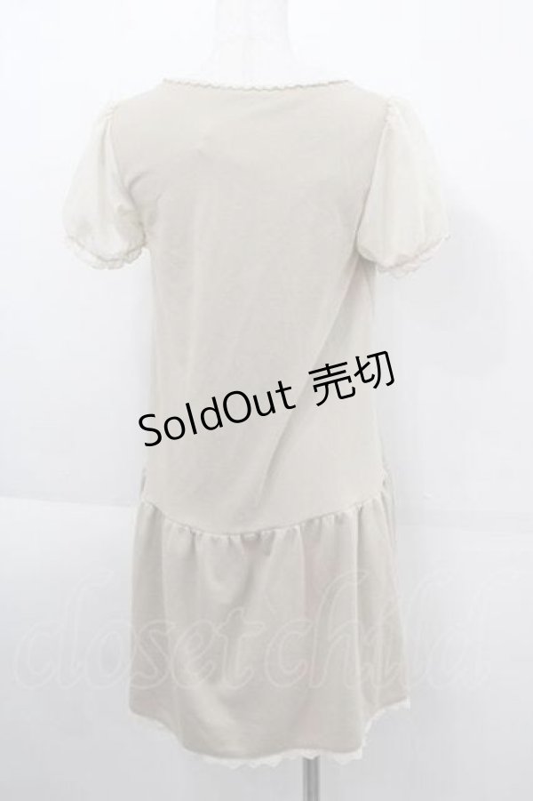 画像2: axes femme / V字ブレード&シフォン袖チュニック M ベージュ I-25-09-11-038-AX-TO-HD-ZI (2)