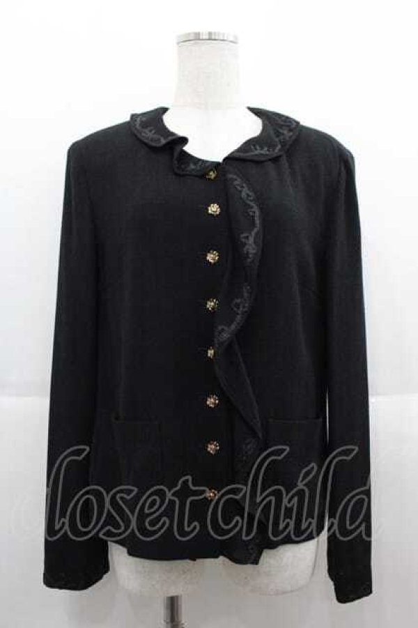 画像1: INGEBORG / セットアップジャケット  黒リボン・テープ I-25-09-13-057-LO-JA-HD-ZS (1)