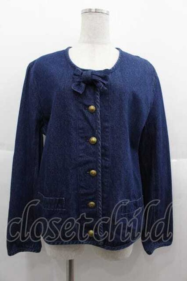 画像1: KETTY / リボンデニムジャケット  青デニムＸゴールド I-25-09-13-065-EL-JA-HD-ZS (1)