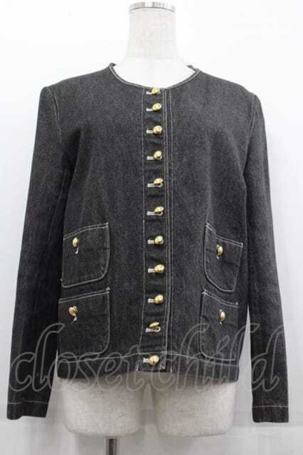 画像1: INGEBORG / ノーカラーデニムジャケット  インディゴ I-25-09-13-066-LO-JA-HD-ZS (1)