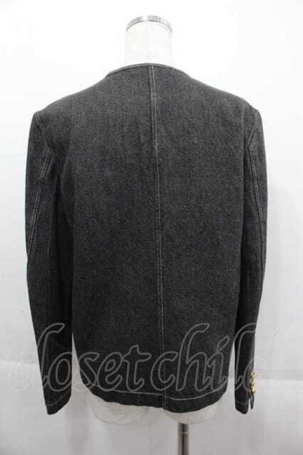 画像2: INGEBORG / ノーカラーデニムジャケット  インディゴ I-25-09-13-066-LO-JA-HD-ZS (2)