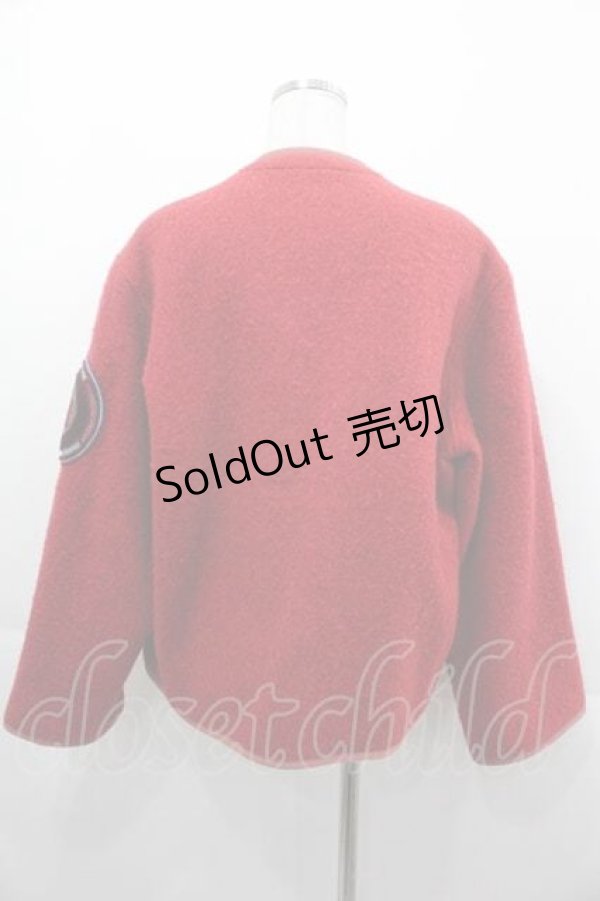 画像2: PINK HOUSE / 丸ワッペン付きマオカラージャケット  レッド I-25-09-13-067-LO-JA-HD-ZI (2)