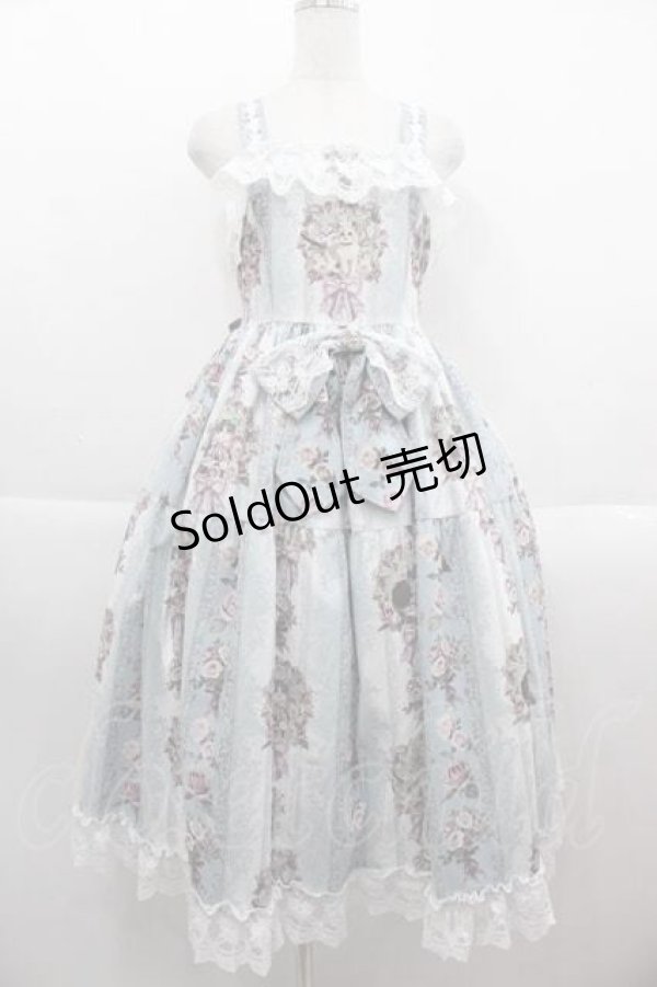画像1: RoyalPrincessAlice / Rococo Rose Catジャンパースカート  サックス I-25-09-13-072-LO-OP-HD-ZI (1)