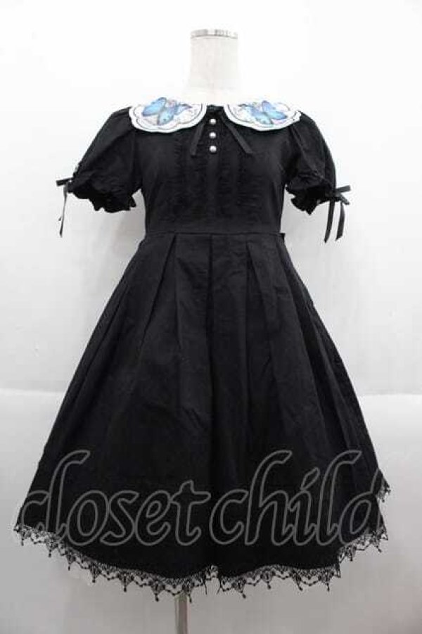 画像1: MOONRIVER / Butterfly Dreamワンピース S ブラック I-25-09-13-082-LO-OP-HD-ZI (1)