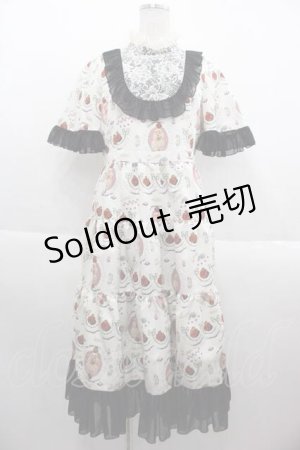 画像: Q-pot. / プードルケーキベルスリーブドレス  白Ｘ黒 I-25-09-13-084-QP-OP-HD-ZI