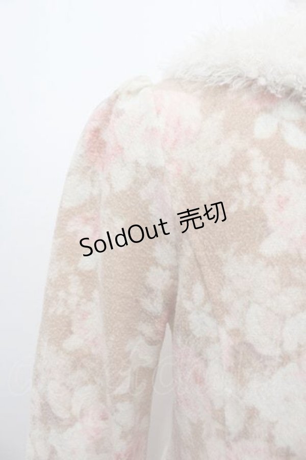 画像3: LIZ LISA / ファー襟フラワープリントミニワンピース  ブラウンＸアイボリー I-25-09-13-086-LO-OP-HD-ZT197 (3)