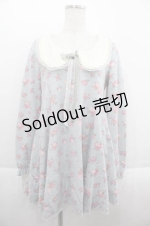 画像: LIZ LISA / ローズフラワープリントミニワンピース  サックスＸピンクＸ白 I-25-09-13-087-LO-OP-HD-ZT057