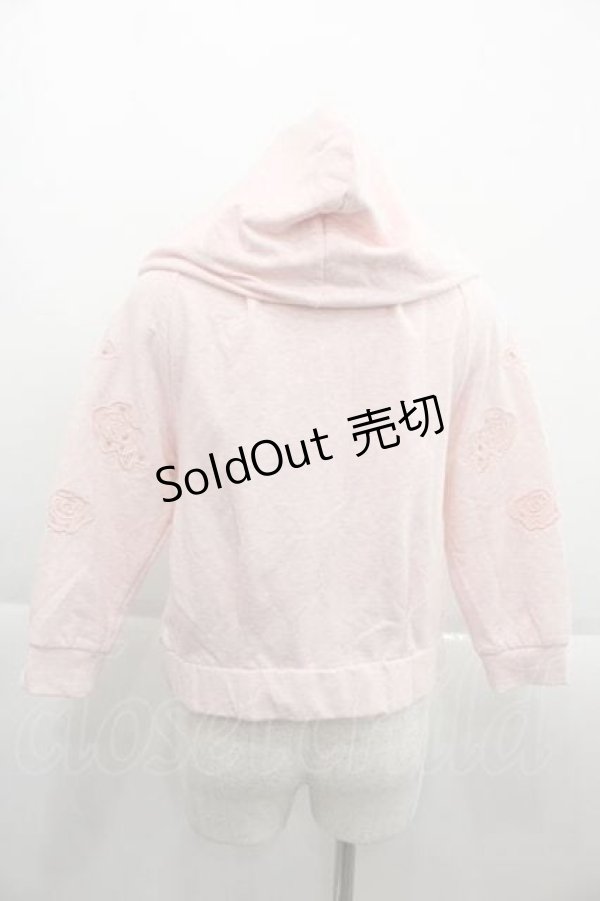 画像2: LIZ LISA / ローズ刺繍パーカー  ピンク I-25-09-13-010-LO-TO-HD-ZI (2)