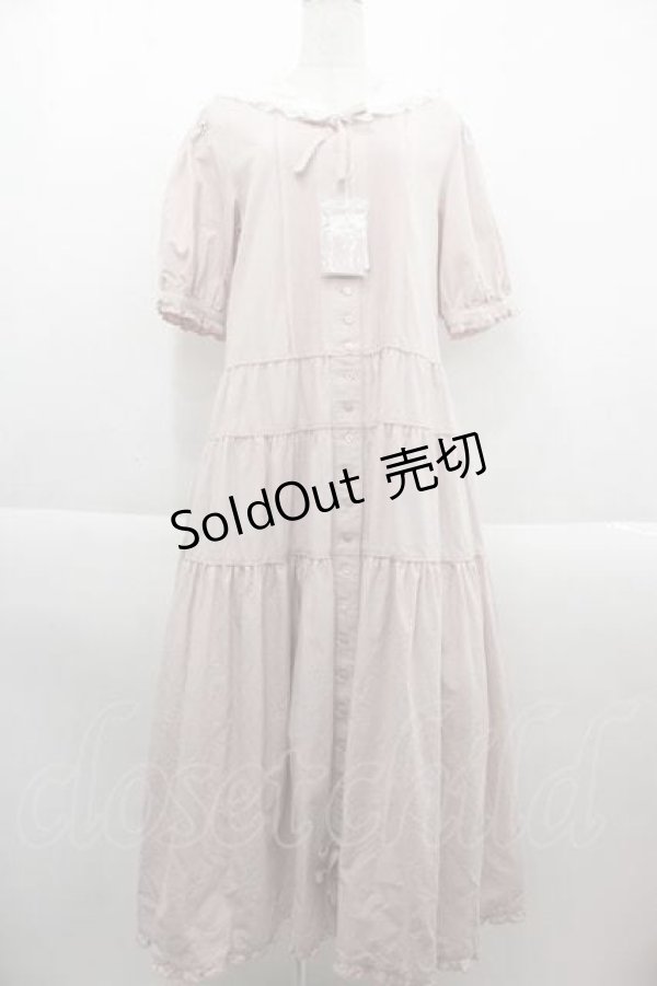 画像1: PINK HOUSE / セーラーカラーダンガリーワンピース  ピンク I-25-09-13-092-LO-OP-HD-ZI (1)