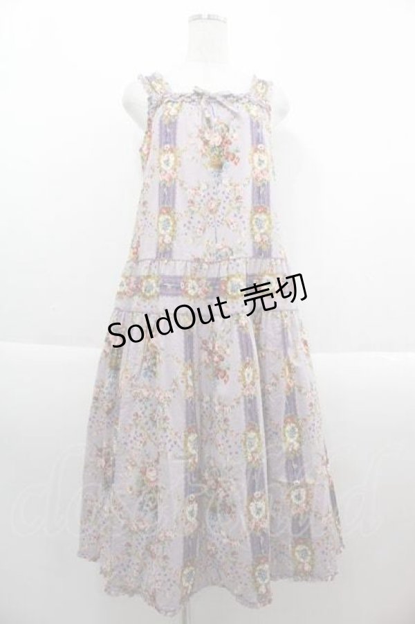 画像1: PINK HOUSE / 壁紙模様プリントミディワンピース  ラベンダー I-25-09-13-094-LO-OP-HD-ZI (1)