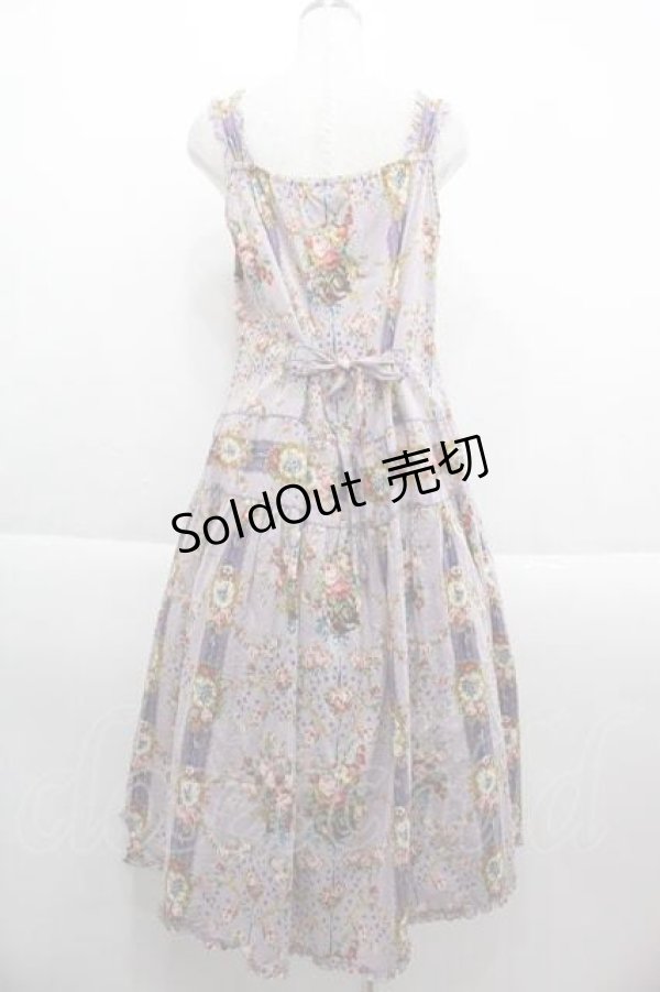 画像2: PINK HOUSE / 壁紙模様プリントミディワンピース  ラベンダー I-25-09-13-094-LO-OP-HD-ZI (2)