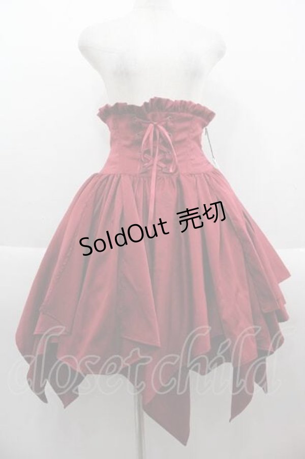 画像1: ALICE and the PIRATES / 蜘蛛の巣おばけプリントスカート  赤 I-25-09-13-097-PA-SK-HD-ZI (1)