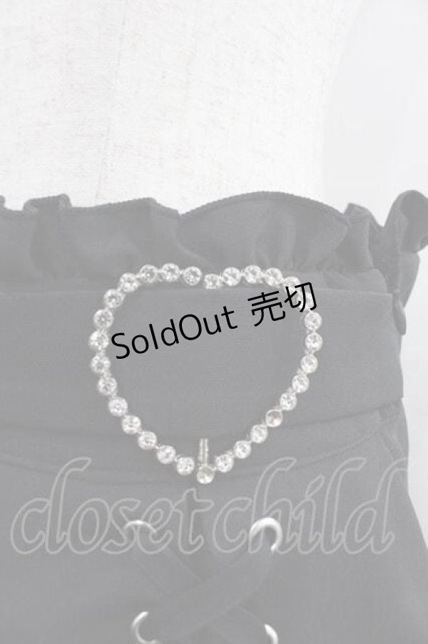 画像3: DearMyLove / ハートバックルレースアップスカート L 黒 I-25-09-13-102-EL-SK-HD-ZI (3)