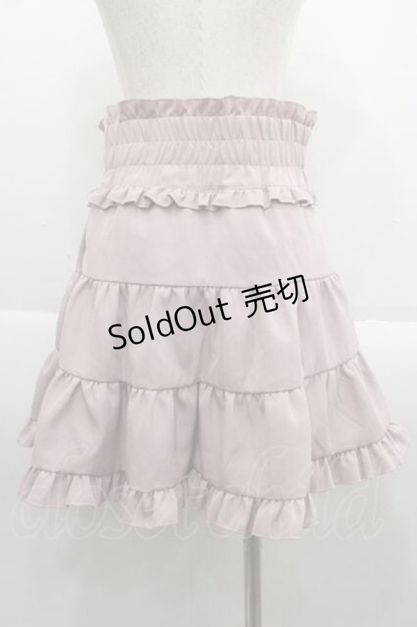 画像2: DearMyLove / レースアップリボンパールティアードスカート L ピンクＸ黒 I-25-09-13-103-EL-SK-HD-ZI (2)