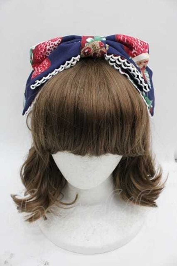 画像2: Angelic Pretty / Royal Crown Berryカチューシャ  ネイビー I-25-09-13-121-AP-AC-HD-ZI (2)