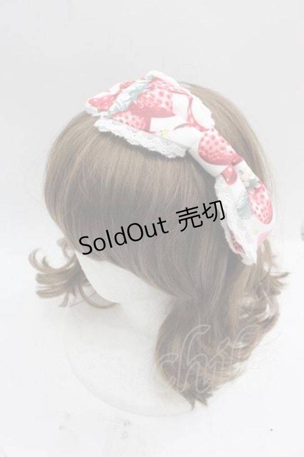 画像1: Angelic Pretty / Strawberry Dollカチューシャ  シロ I-25-09-13-122-AP-AC-HD-ZI (1)