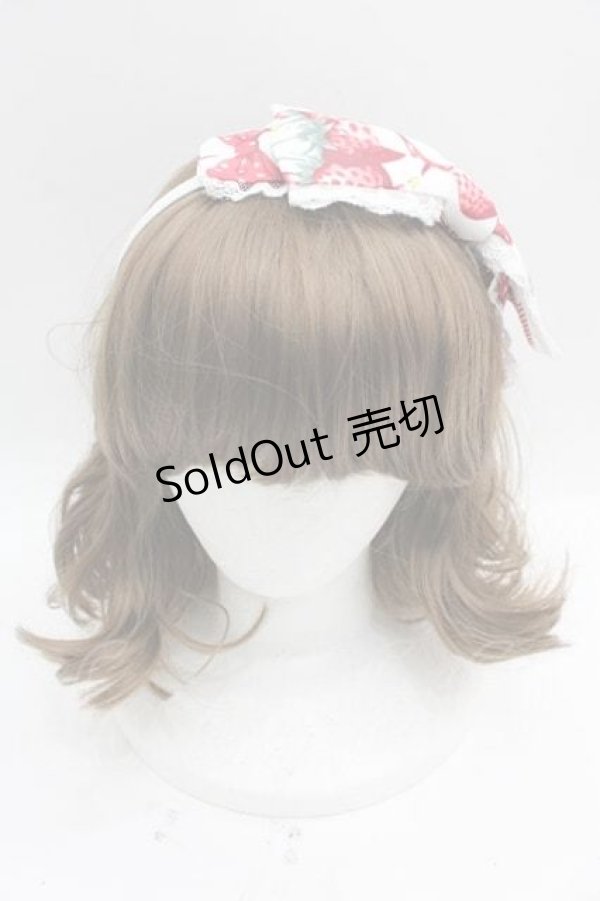 画像2: Angelic Pretty / Strawberry Dollカチューシャ  シロ I-25-09-13-122-AP-AC-HD-ZI (2)
