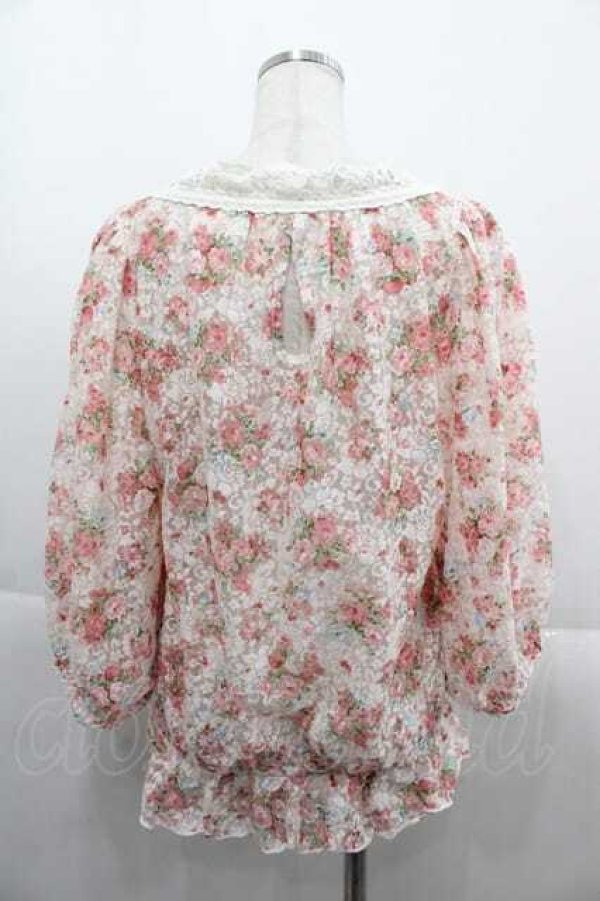 画像2: LIZ LISA / フラワーレース半袖ブラウス  ピンク I-25-09-13-022-LO-BL-HD-ZT205 (2)