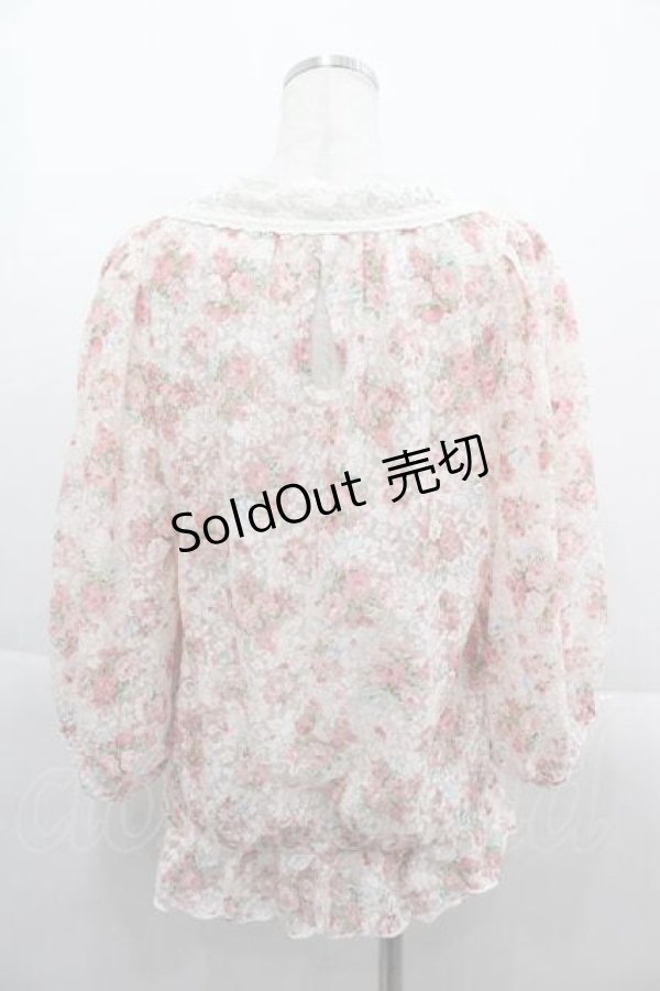 画像2: LIZ LISA / フラワーレース半袖ブラウス  ピンク I-25-09-13-022-LO-BL-HD-ZT205 (2)