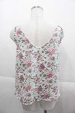 画像2: LIZ LISA / ローズフラワープリントノースリーブトップス  サックス　 I-25-09-13-023-LO-TO-HD-ZT205 (2)