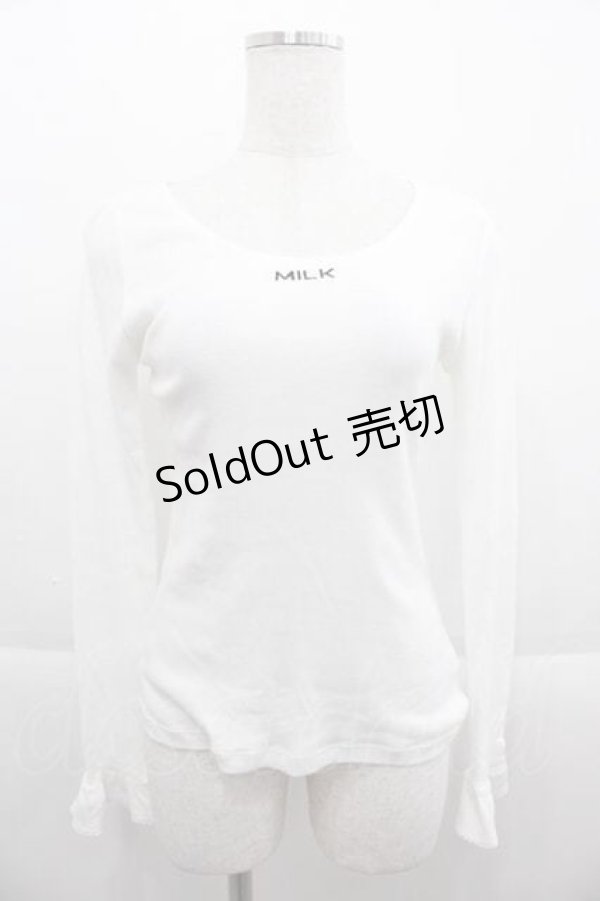 画像1: MILK / ロゴリブトップス  オフ I-25-09-13-004-ML-TO-HD-ZI (1)