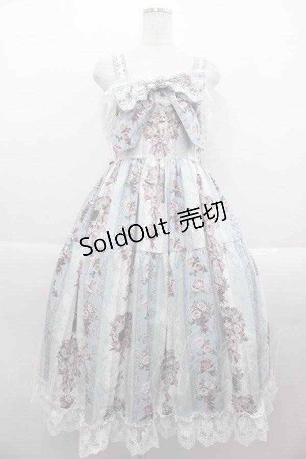 画像1: RoyalPrincessAlice / Rococo Rose Catジャンパースカート  ブルー I-25-09-15-054-LO-OP-HD-ZI (1)