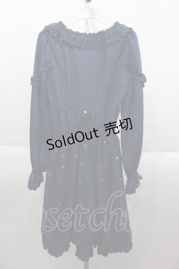 画像2: To Alice / 星座柄ワンピース S ネイビーＸゴールド I-25-09-15-055-LO-OP-HD-ZI (2)