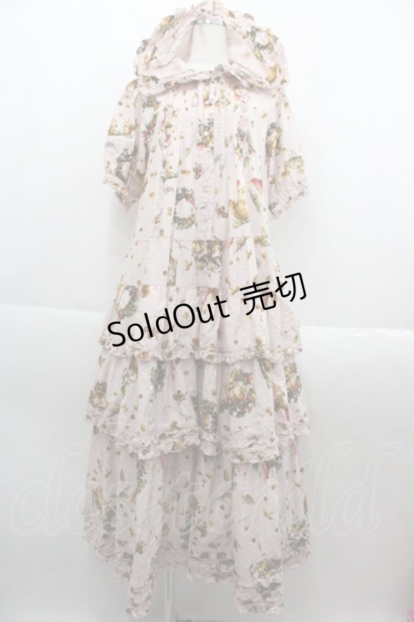 画像1: PINK HOUSE / ウィンターフォレストトリートプリントワンピース  ピンク I-25-09-15-069-LO-OP-HD-ZI (1)