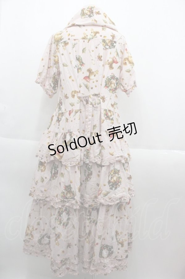 画像2: PINK HOUSE / ウィンターフォレストトリートプリントワンピース  ピンク I-25-09-15-069-LO-OP-HD-ZI (2)