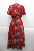 画像2: KETTY / フラワーバスケット柄半袖ワンピース  赤 I-25-09-15-070-EL-OP-HD-ZI (2)