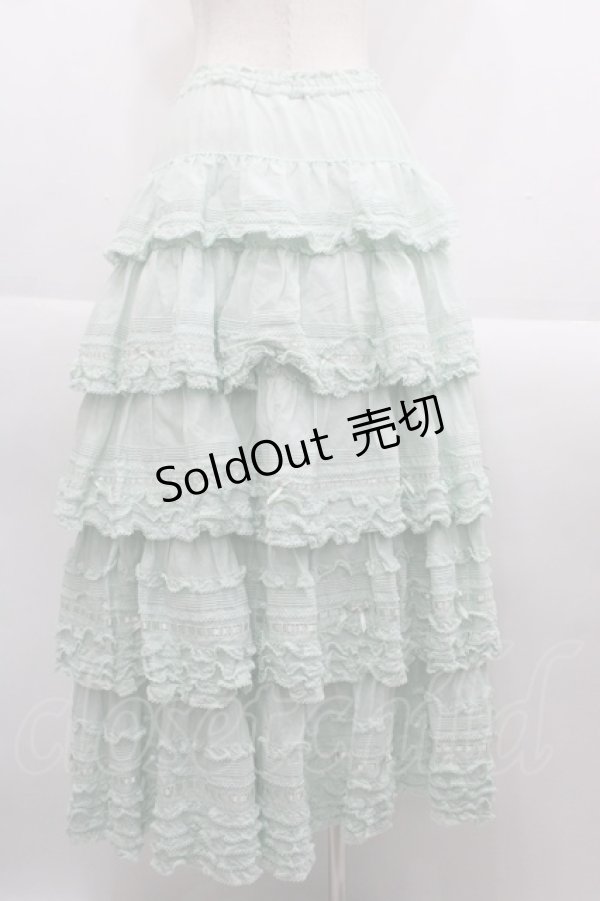画像2: PINK HOUSE / ローンフリルスカート  ハッカ I-25-09-15-074-LO-SK-HD-ZI (2)