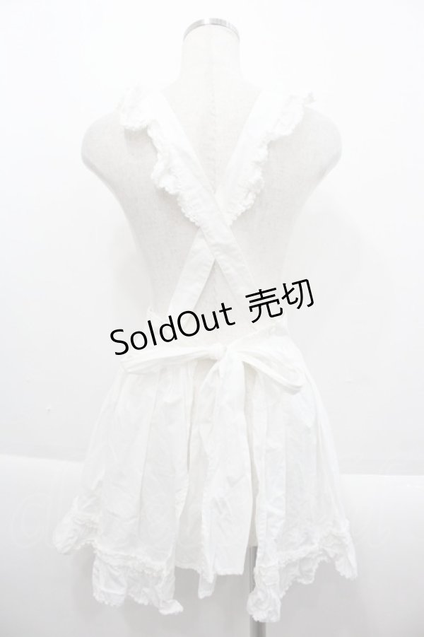 画像2: BABY,THE STARS SHINE BRIGHT / リボンポケットエプロン  白Ｘサックス I-25-09-15-081-BA-ZA-HD-ZI (2)