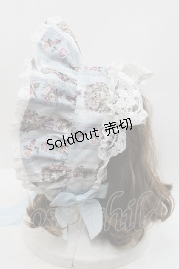 画像2: Royal Princess Alice / Rococo Rose Catボンネット  サックス I-25-09-15-086-LO-AC-HD-ZI (2)