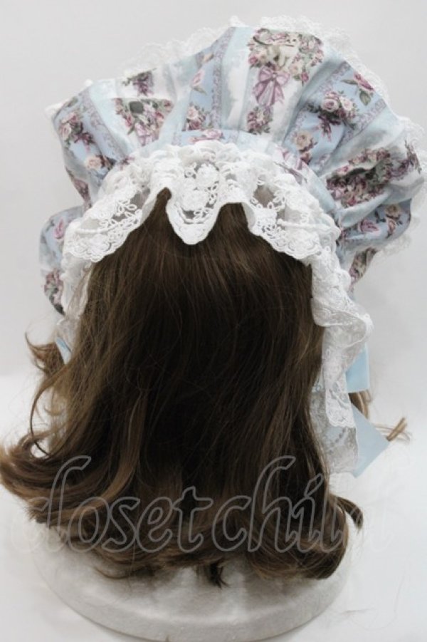 画像3: Royal Princess Alice / Rococo Rose Catボンネット  サックス I-25-09-15-086-LO-AC-HD-ZI (3)