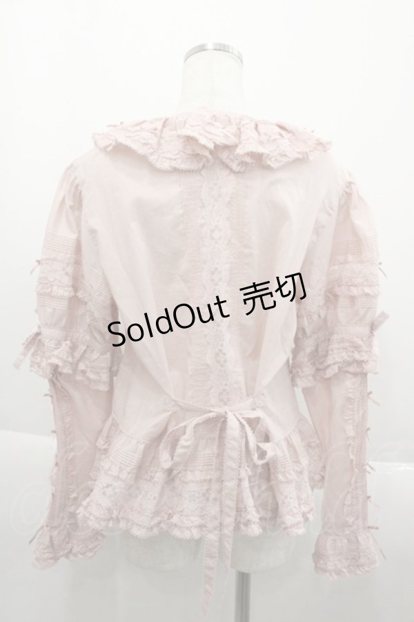 画像2: PINK HOUSE / ローンフリルオーバーブラウス  ピンク I-25-09-15-001-LO-BL-HD-ZI (2)