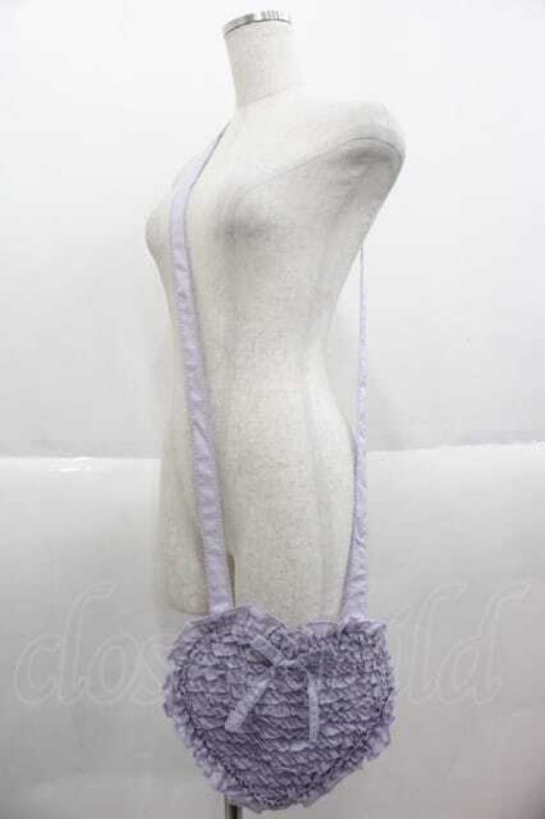 画像1: PINK HOUSE / ハートフリルショルダーバッグ  ラベンダー I-25-09-15-088-LO-BG-HD-ZI (1)