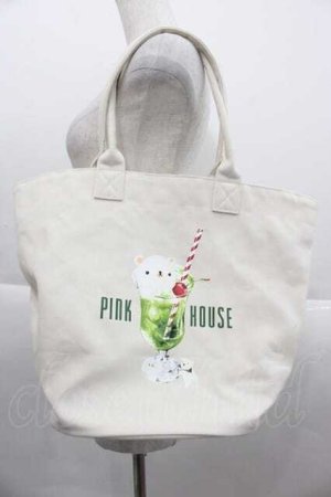 画像: PINK HOUSE / クリームソーダプリントバッグ  アイボリー I-25-09-15-090-LO-BG-HD-ZI