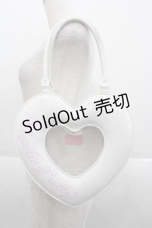 画像: Angelic Pretty / Decoration Heartトートバッグ  白 I-25-09-15-091-AP-BG-HD-ZI