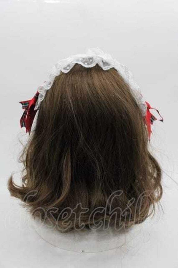 画像3: Angelic Pretty / タータンチェックリボンヘッドドレス  白 I-25-09-15-096-AP-AC-HD-ZI (3)