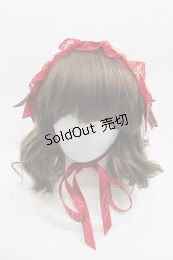 画像2: Angelic Pretty / タータンチェックリボンヘッドドレス  赤 I-25-09-15-097-AP-AC-HD-ZI (2)