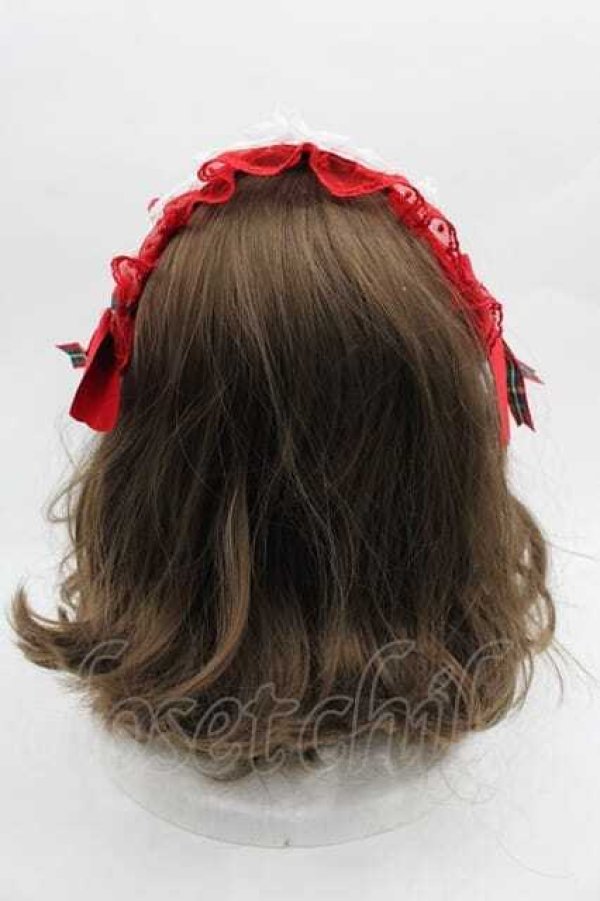画像3: Angelic Pretty / タータンチェックリボンヘッドドレス  赤 I-25-09-15-097-AP-AC-HD-ZI (3)