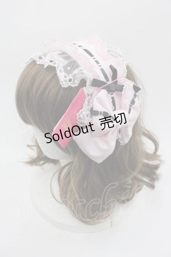 画像1: Angelic Pretty / Heartカチューシャ(無地)  ピンクＸ黒 I-25-09-15-098-AP-AC-HD-ZI (1)