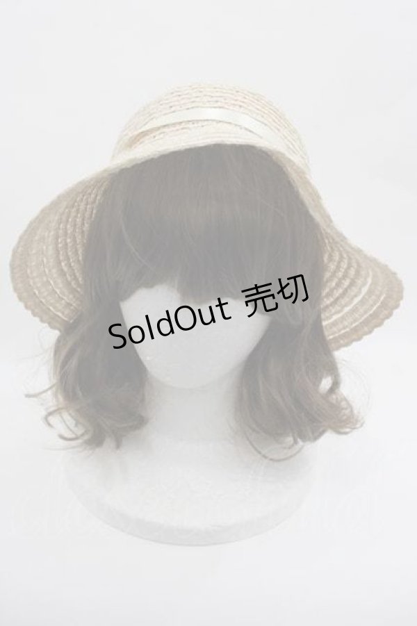 画像2: PINK HOUSE / ロゴリボン付きスカラッププレードハット  アイボリー I-25-09-15-099-LO-AC-HD-ZI (2)