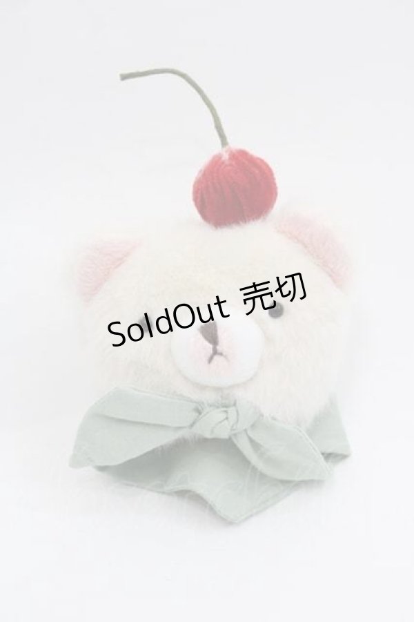 画像1: PINK HOUSE / しろくまアイスぬいぐるみブローチ  白Ｘグリーン I-25-09-15-102-LO-AC-HD-ZI (1)