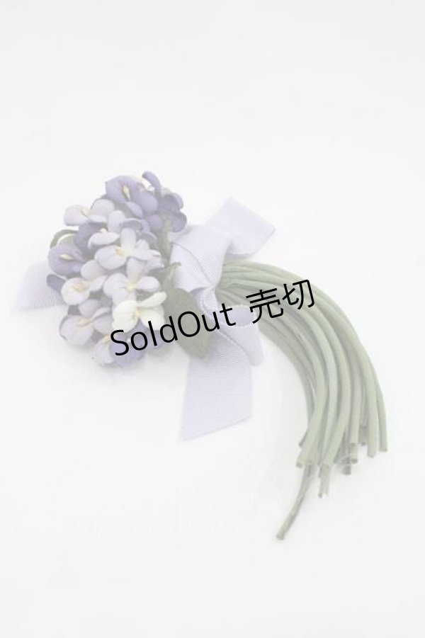 画像1: PINK HOUSE / ヴァイオレットブーケコサージュ  パープル I-25-09-15-103-LO-AC-HD-ZI (1)